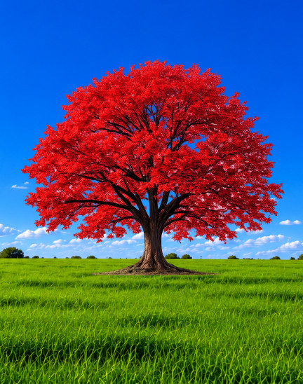 Albero sul prato